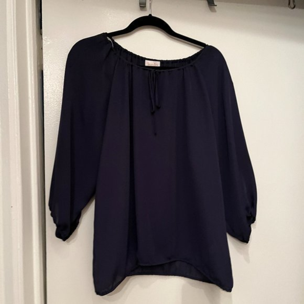 Laundry‎ Navy Blouse Size XL / New with Tags NWT